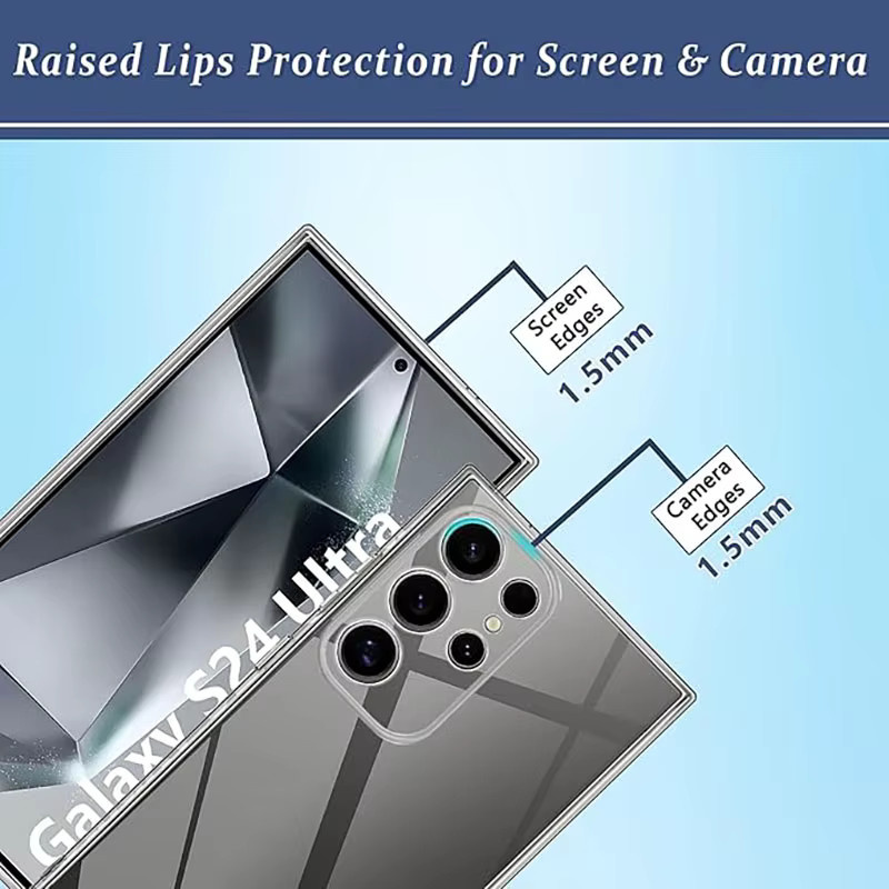 Transparente Silikon-Schutzhülle für Samsung Galaxy S25 S24 Ultra S23 S22 S21 Ultra Plus FE stoßfeste Abdeckung - Bild 6