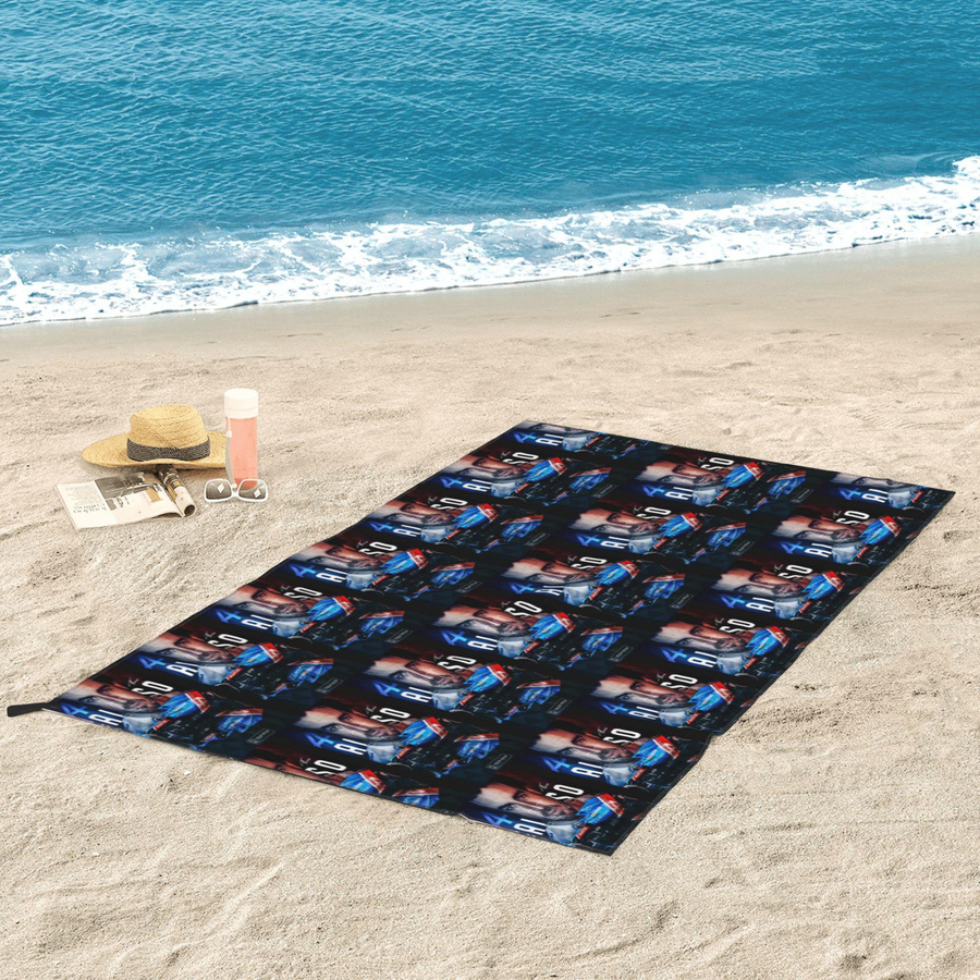 Fernando Alonso Klassisches Strandtuch aus weicher Mikrofaser, schnelltrocknend und saugfähig, Mehrfarbig, B/H: 70 x 140 cm - Bild 3