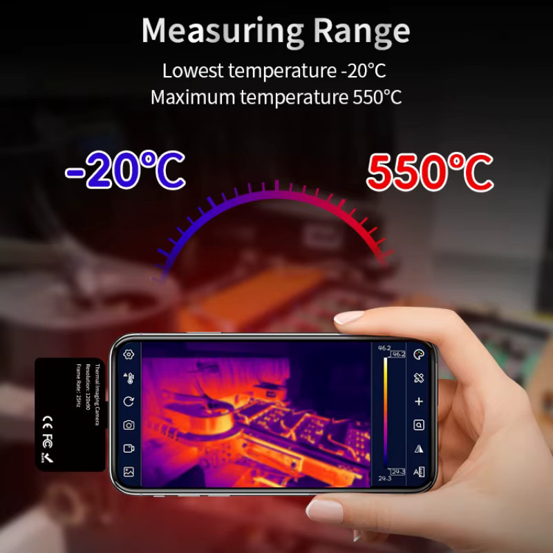 TOOLTOP T5 Smartphone-Wärmebildkamera für Android, Schwarz, IR-Sensor für Foto- und Videoaufnahme im Automotive-Bereich - Bild 2