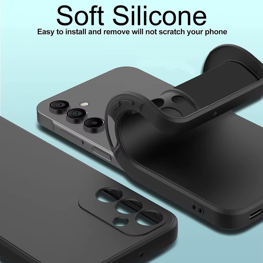 Ricestate Silikonhülle für Samsung Galaxy S25 S24 S23 S22 S21 FE Plus Ultra A06 A16 A26 A36 A56 in Schwarz, Ultra Dünn und Matt - Bild 3