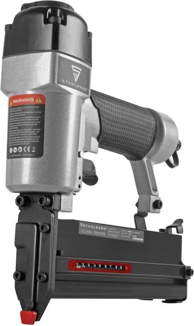 STAHLWERK 2 in 1 Druckluft Nagler DN-50 ST in Schwarz und Silber mit 5-7 Bar Arbeitsdruck - Bild 1