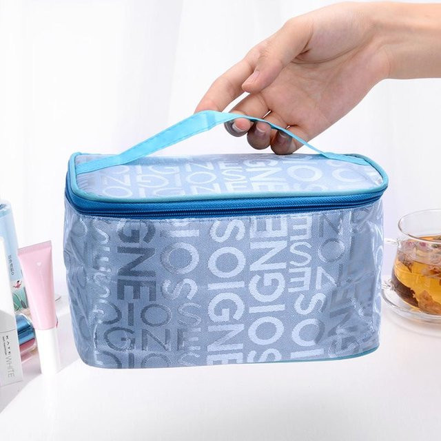 MENGN Top Kosmetiktasche für Damen, Alphabet, Letters himmel - Bild 1
