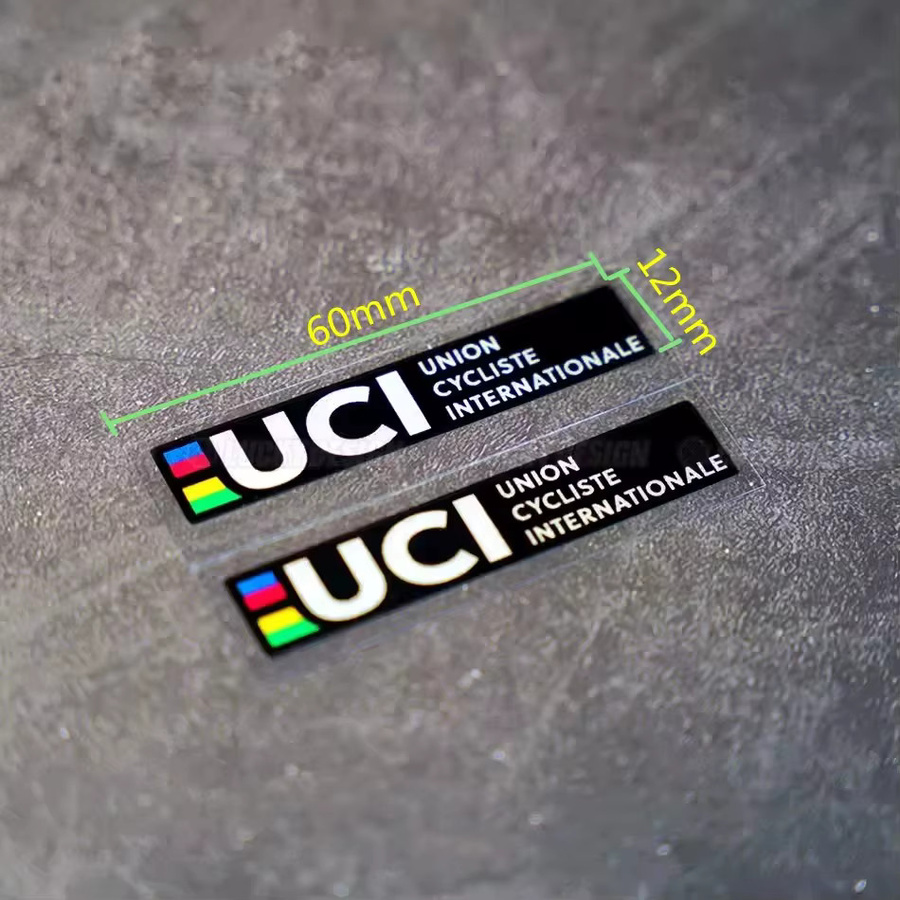 Reflektierende UCI-Zertifizierungsaufkleber für Fahrräder in Schwarz und Multicolour für Erwachsene - Bild 3