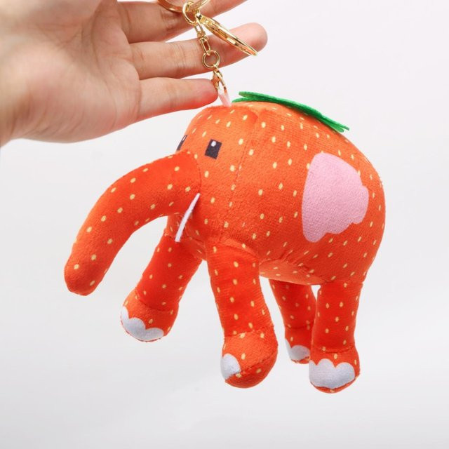 Yiran toy Erdbeer Elefant Puppe, Plüschtier Anhänger, ab 3 Jahren - Bild 1