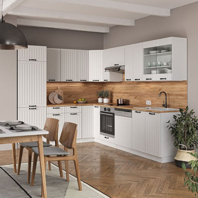 Vicco Fame-Line Eckküche in Landhausstil, Weiß, B: 227 cm, T: 60 cm - Bild 2