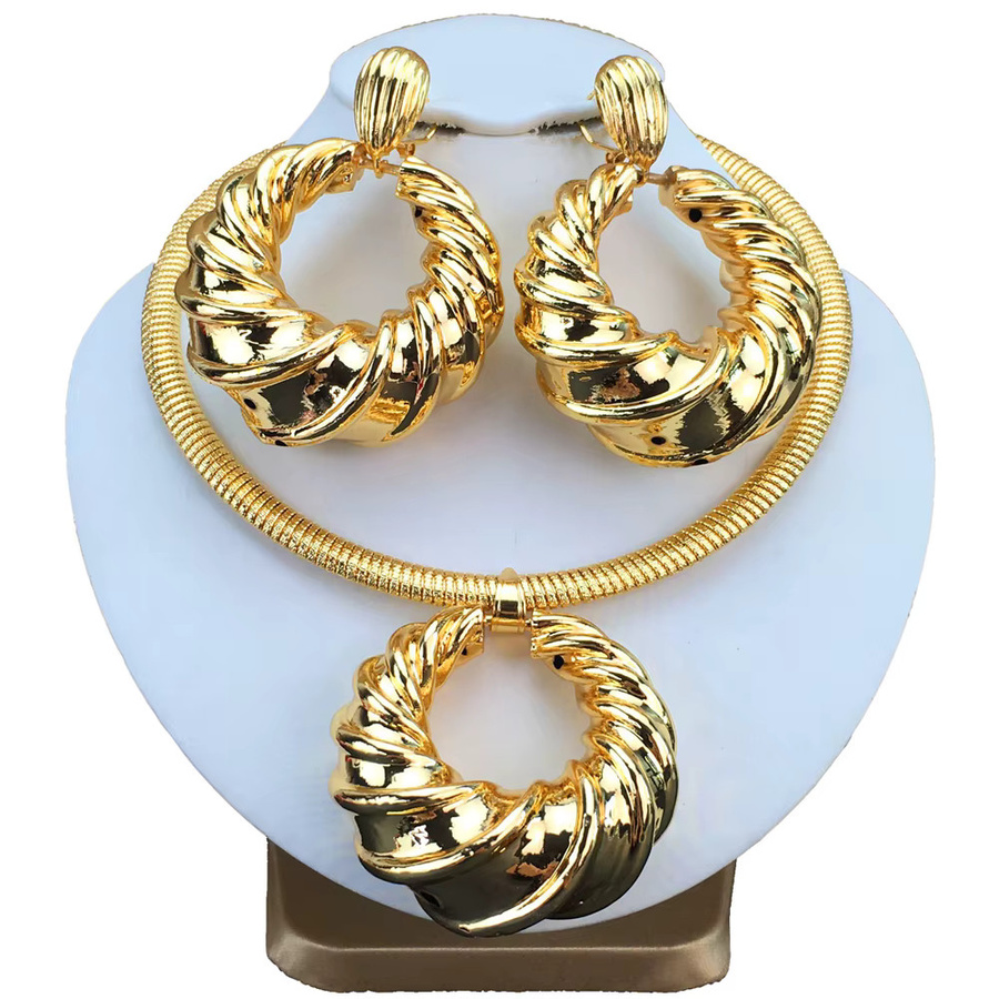 Schmuck-Set Halskette und Ohrring, Gold, Damen - Bild 4