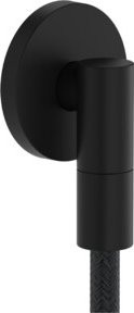 Hansgrohe Wandanschluss Fixfit Fine m mit Rückflussverhinderer, 1/2 Zoll, rund, schwarz matt - Bild 1