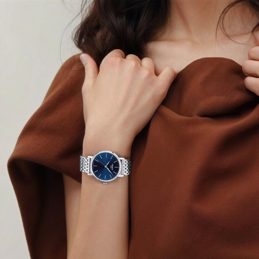 Tissot Armbanduhr, Quarz, Edelstahlgehäuse, 34 mm, Blau, Damen - Bild 6
