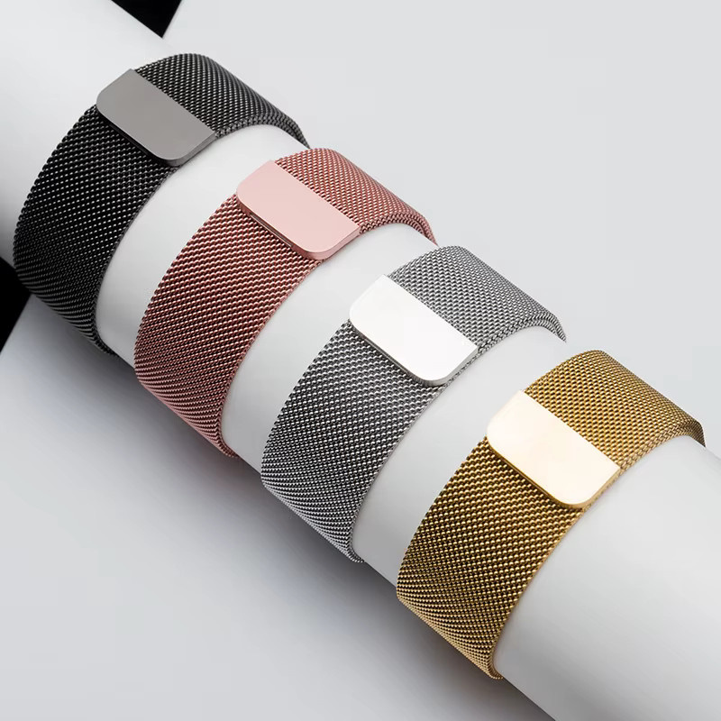 Uhrenarmband Mailänder Schlaufen, Edelstahl, Silber, Unisex - Bild 4