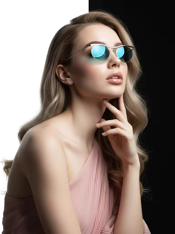 TWOOO Sonnenbrille, Halbrand, oval, Metall, Unisex - Bild 3