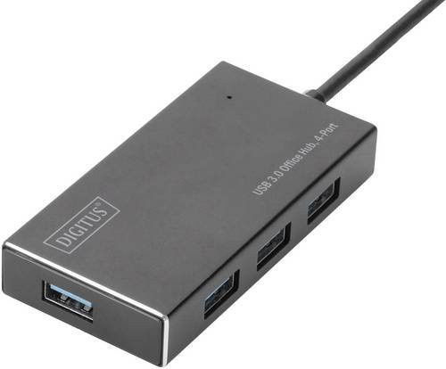 Digitus USB 3.0 Office Hub DA-70240-1 mit 4 Ports im Metallgehäuse Schwarz - Bild 2