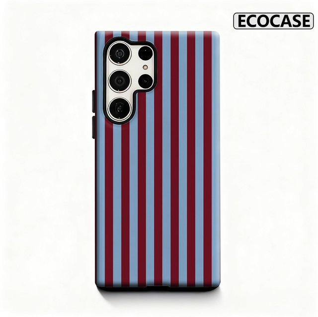 Samsung Handyhülle mit kräftigem Streifen-Design und glänzender doppellagiger Rückseite für Galaxy S25 Ultra, S24 und S23 Ultra Plus in Multicolour - Bild 1