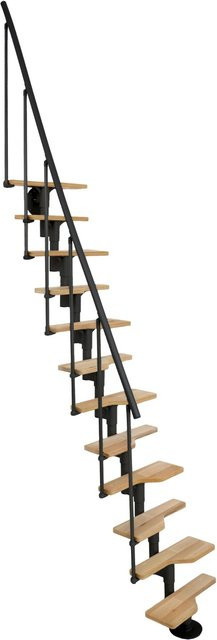 Minka Mittelholmtreppe Vienna aus Buche in Schwarz für eine Raumhöhe bis 293 cm - Bild 1