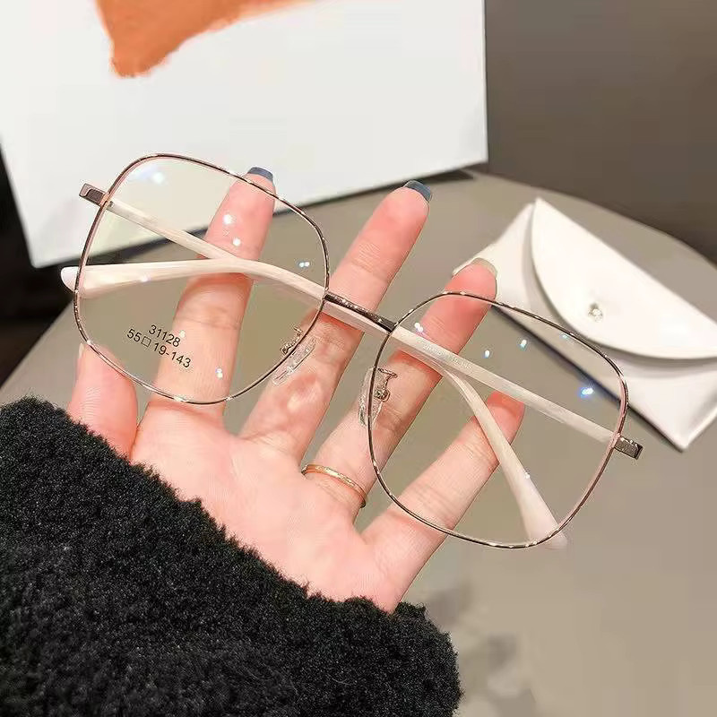 MDOD Korrektionsbrille, Vollrand, Square, Metall, Gold, Damen - Bild 1