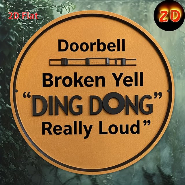 Rundes Metallschild Potdemiel Doorbell Fraction im klassischen Stil, Durchmesser: 19,81 cm - Bild 1