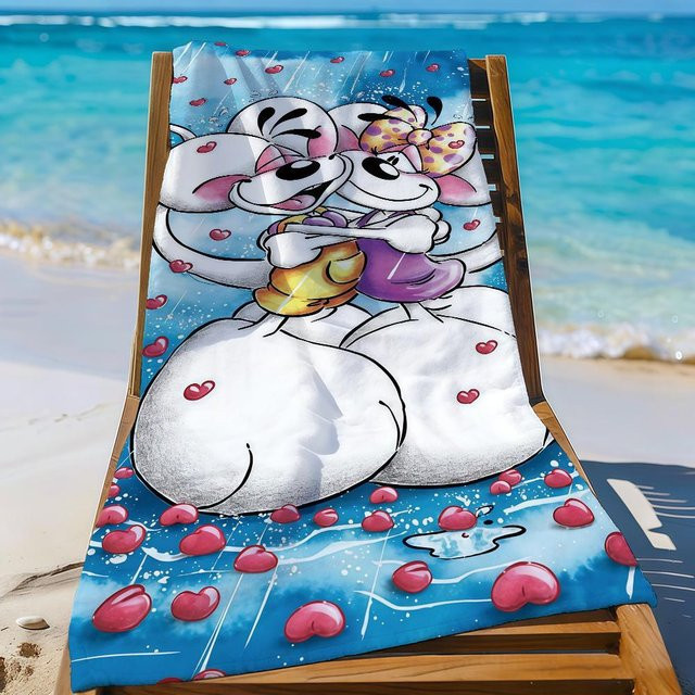 Diddl Ratte Maus Handtuch von Ka Chen Mutong, schnelltrocknend und sanddicht, bunt, B: 50 cm, H: 100 cm - Bild 1