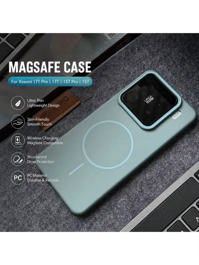MagSafe Magnetische PC-Hülle für Xiaomi 17T und 15T Pro Ultra, Stoßfester und Kratzfester Schutz in Pink oder Blau - Bild 6