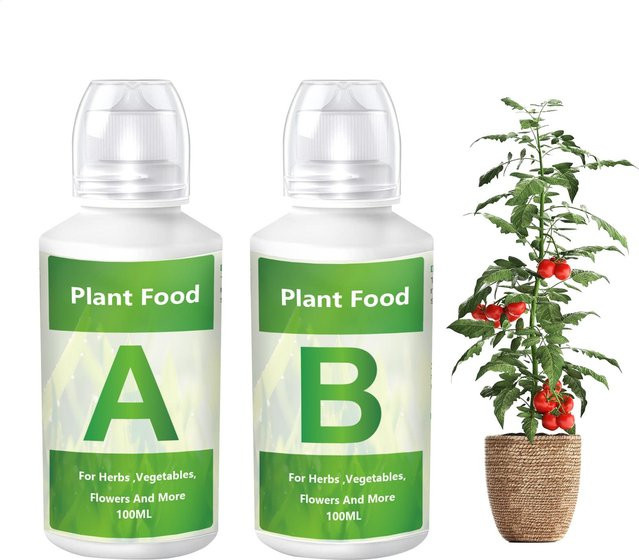 Hydroponisches A&B-Lösungsset zur Nährstoffversorgung für Gemüse und Zierpflanzen, flüssiger Pflanzendünger in Weiß - Bild 1