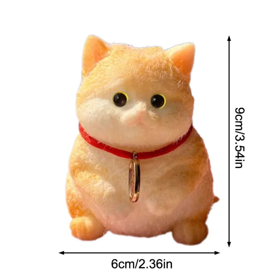 CHUTAI Taba Squishy, Katzen-Zappelspielzeug, beflockt - Bild 2