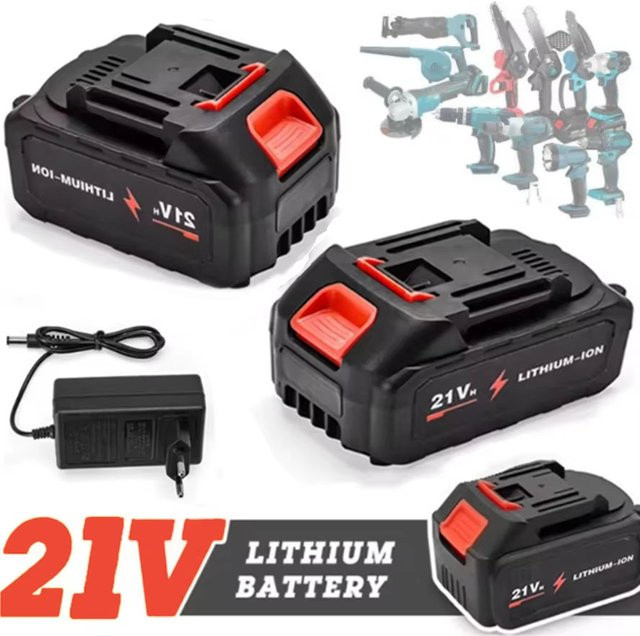 GECOFEER Wiederaufladbare Lithium-Ionen-Batterie für Makita 18V 21V Elektrowerkzeuge in Schwarz - Bild 1