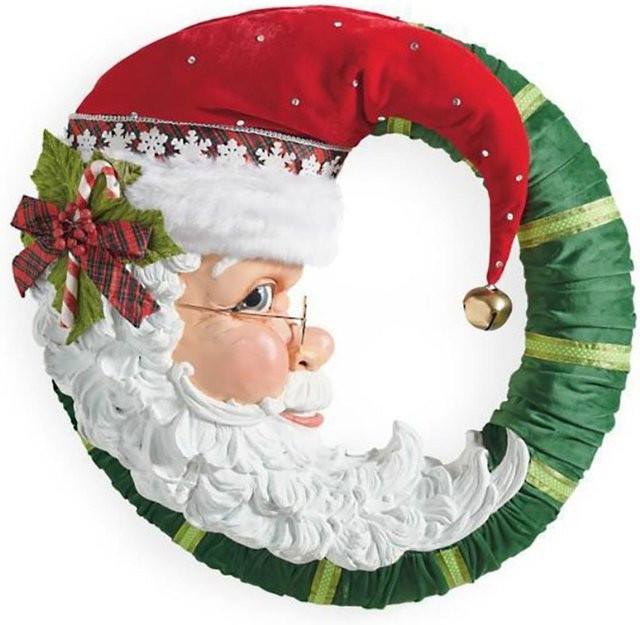 Weihnachtsmann Dekokissen von TOMTOP JMS in Rot, quadratisches Plüschkissen für die Weihnachtsdekoration, B/B/B: 35 x 35 x 35 cm - Bild 1