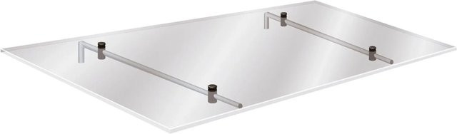 Roro Vordach V172 aus Edelstahl und VSG-Glas in Silber, Breite: 200 cm, Tiefe: 80 cm - Bild 1