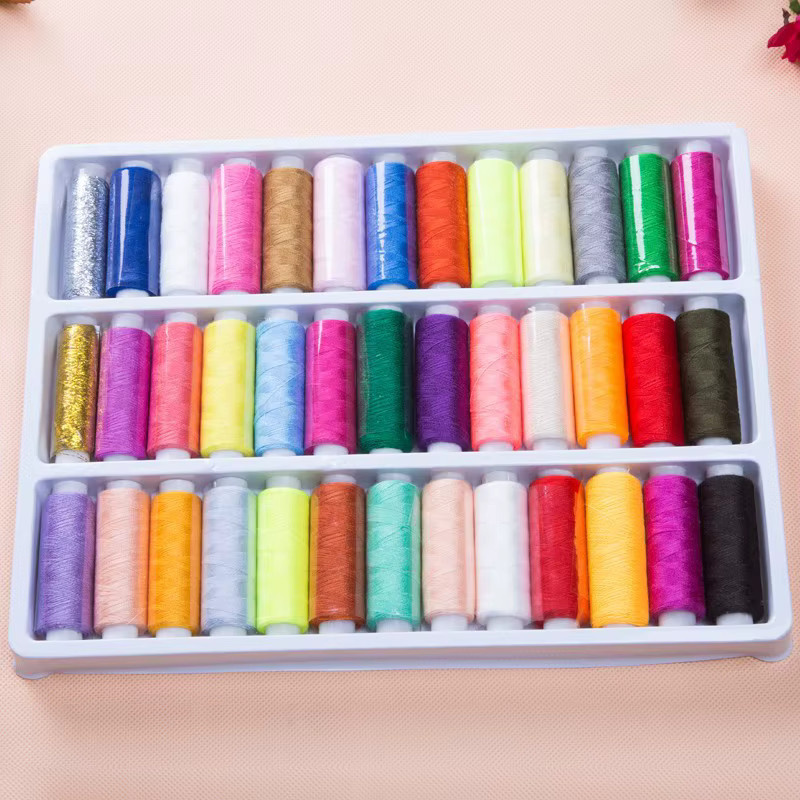 Nähgarn-Set aus 100 % Polyester mit 39 Farben für Handstickerei und Nähmaschinen in Multicolour - Bild 3