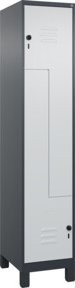 C+P Z-Spind Classic PLUS mit 2 Fächern, Füße, Sicherheits-Drehriegel, H x B x T: 195 x 40 x 50 cm - Bild 1
