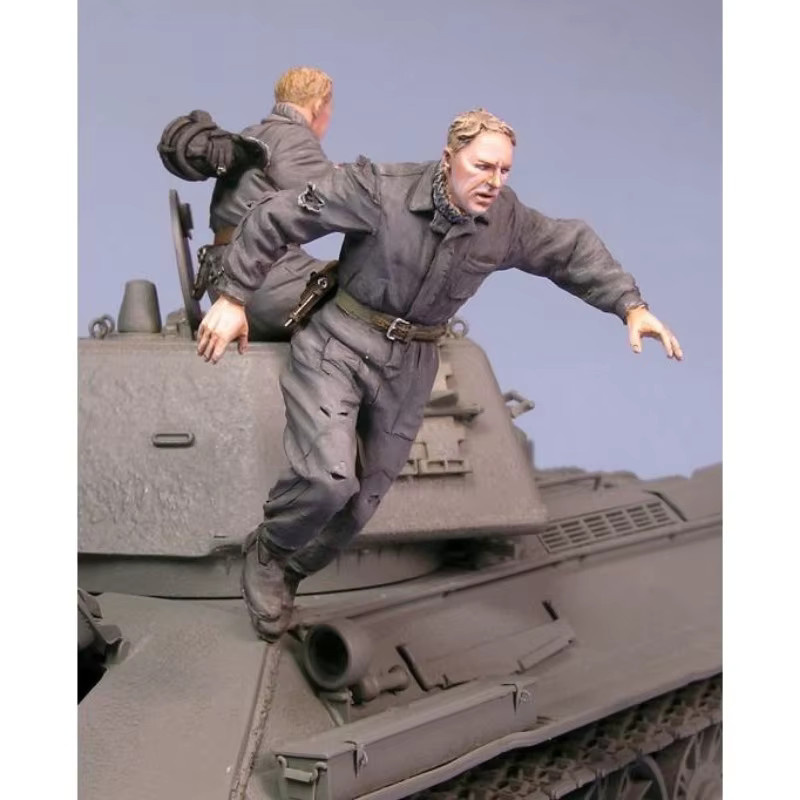 BAANFU GK-Panzerbesatzung, Harzfigur, Maßstab 1:35, 2 Personen, unmontiert, unbemalt - Bild 2