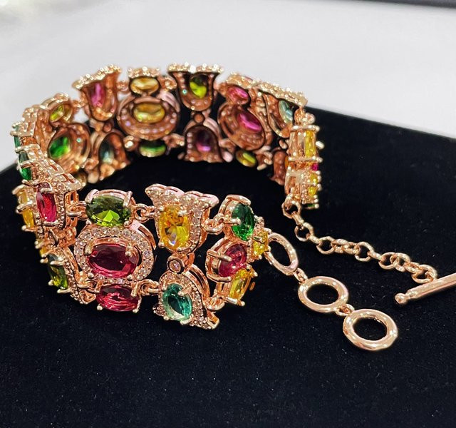 Armreif Roségold, Zirkonia, Damen - Bild 1