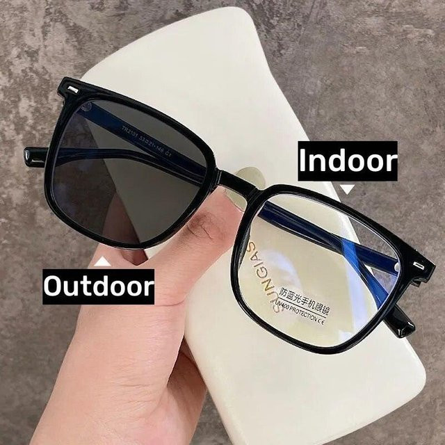 Binchi Outdoor Equipment Myopiebrille, Unisex, Vollrand, Square, White - Bild 1
