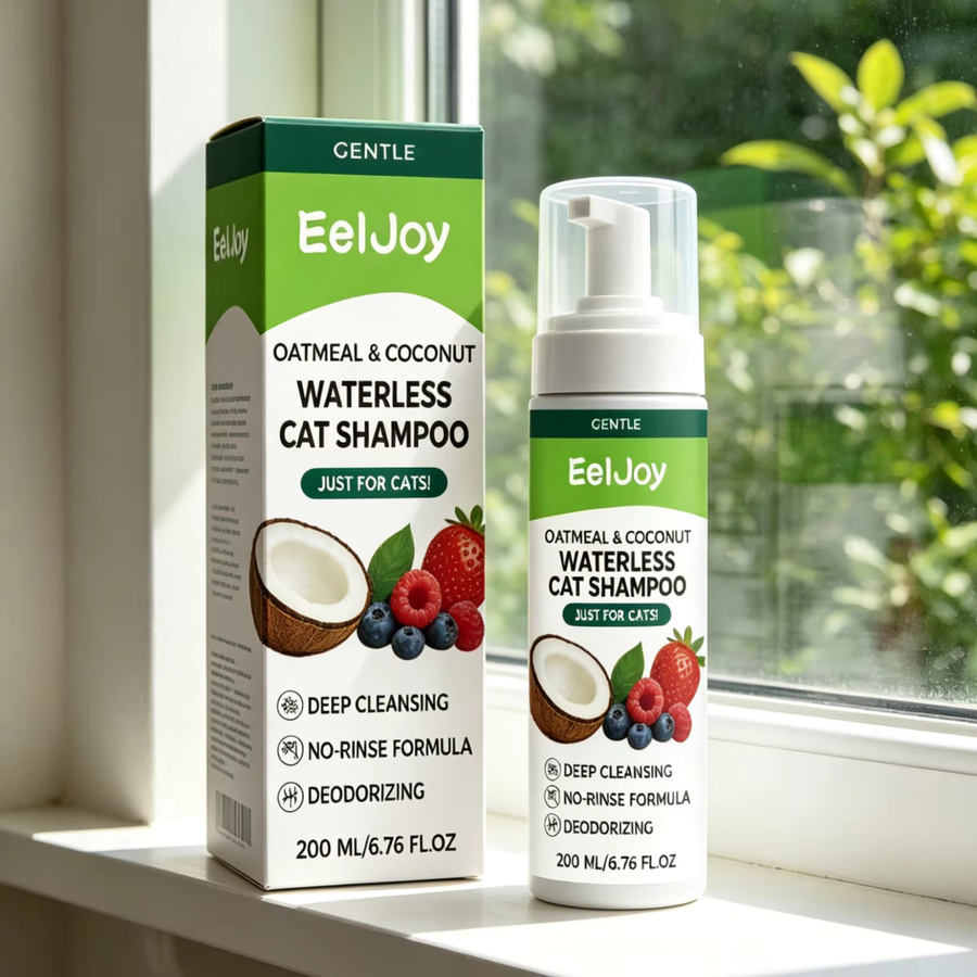 EelJoy Wasserloses Katzenshampoo zur Tiefenreinigung und Geruchsentfernung mit beruhigender Hautpflege, 200ml - Bild 5