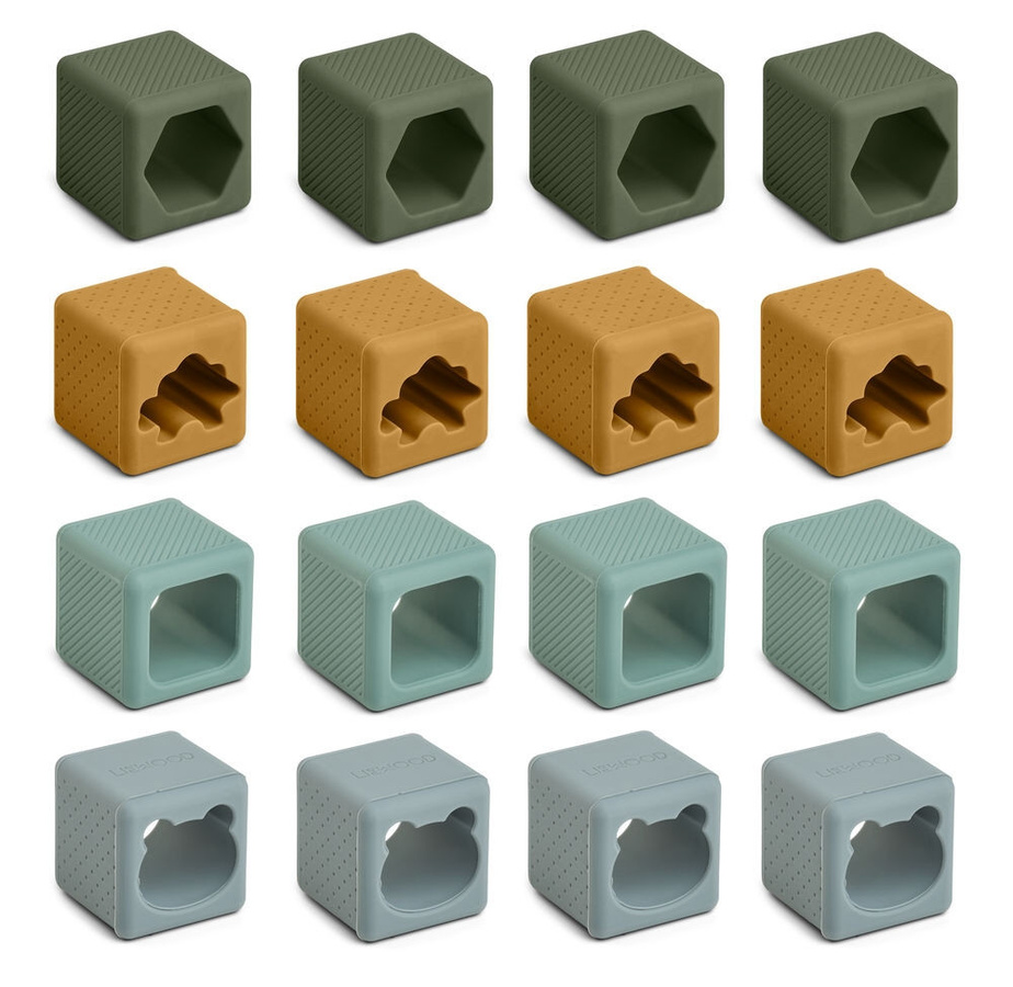 Liewood Loren Stapelblöcke, 16-teiliges Set, Green multi mix - Bild 3
