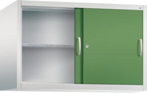 C+P Aufsatzschrank Acurado mit Schiebetüren, Front Resedagrün, Korpus Lichtgrau, H x B x T: 79,0 x 120,0 x 50,0 cm - Bild 1