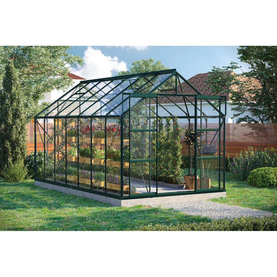 Vitavia Gewächshaus Uranus 11500 in Smaragdgrün mit 11,5 m² Fläche und 3 mm ESG-Glas - Bild 3