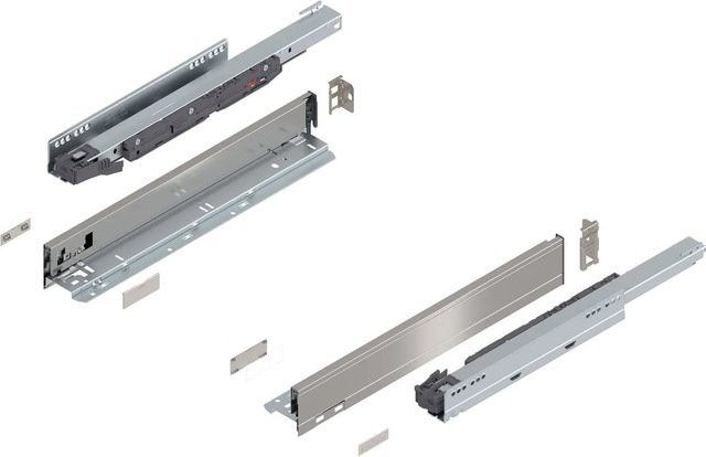 Blum Legrabox Pure Set Schubladensystem mit Blumotion Soft-Close, Nennlänge: 450 mm, Tragkraft: 40 kg, Farbe: Silber, Material: Edelstahl gebürstet - Bild 1