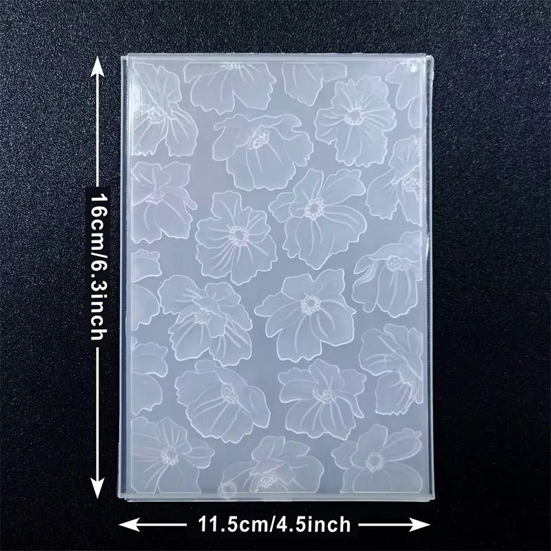 Geprägter Ordner Silver Lotus Drift Texture in Silber für die Gestaltung von Karten und Scrapbooking - Bild 3