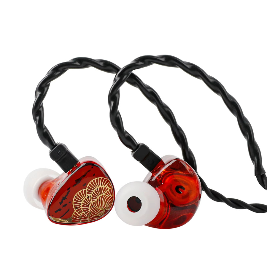 Tangzu x HBB XuanNv 2 HiFi-In-Ear-Kopfhörer mit dynamischem Treiber und abnehmbarem 4-adrigem Einzelkristall-Sauerstofffreies-Kupfer-Kabel in Rot - Bild 2