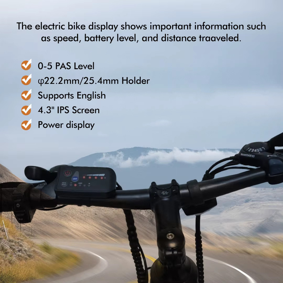 Mcezdy UART 2 S810 LCD LED-Display für Elektrofahrräder und E-Scooter, Farbcomputer Fahrrad-Tachometer in Schwarz - Bild 4
