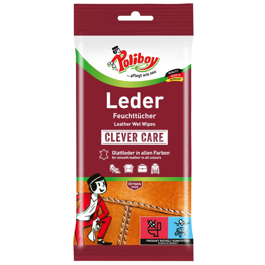 Poliboy Leder Feuchttücher 20 Stück - Bild 2