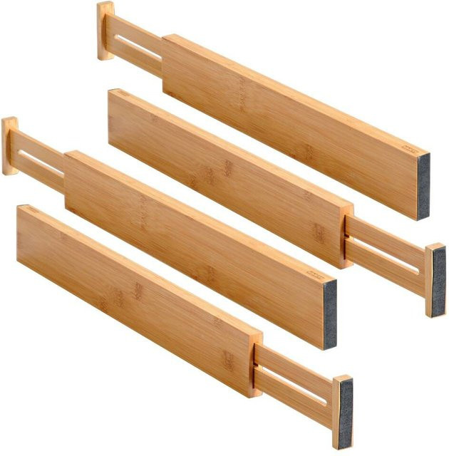 Kesper Schubladentrenner aus Bambus, 4er Pack, Braun, Höhe: 6,6 cm, Länge: 45,5 cm - Bild 1