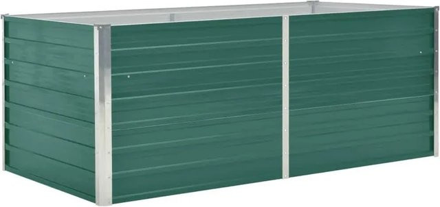DELUKE Hochbeet OSKAR aus verzinktem Stahl in Grün, B/T/H: 160 x 80 x 45 cm - Bild 1