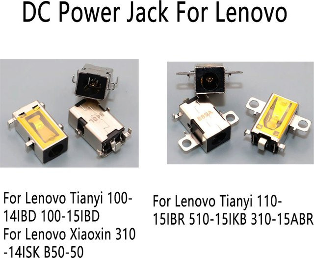 Lenovo DC Power Jack Ladebuchse in Silber für IdeaPad 3-14ITL6 100-14IBD 100-15IBD 310-14ISK B50 14ADA6 14ALC6 Laptops - Bild 1