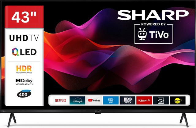 Sharp QLED Smart TV 43HM5745E 4K UHD Fernseher mit HDR Dolby Vision in Schwarz (43 Zoll) - Bild 1
