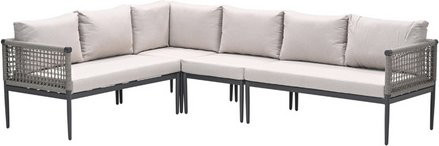 GARDEN IMPRESSIONS Loungesofa Teramon, 4-teiliges L-Shape Set mit Auflagen, beige, Aluminiumrahmen - Bild 1