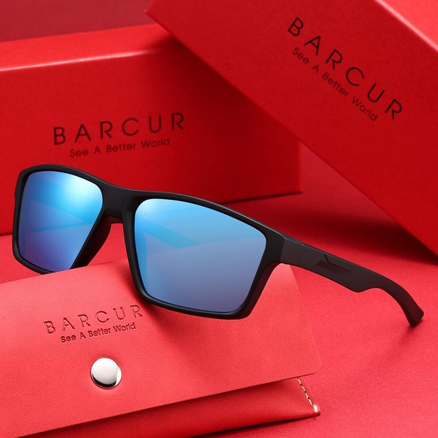 BARCUR Korrektionsbrille, Vollrand, rechteckig, Kunststoff, black - Bild 1