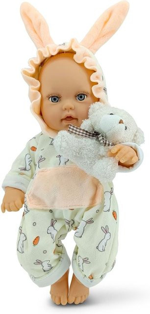 Moni Kinderpuppe Bear und Baby, Kuscheltier, 30 cm, beige - Bild 1
