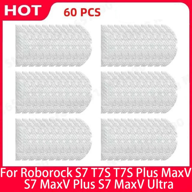 Roborock Einweg-Wischmopp Vibrationsmopp Zubehör für Saugroboter S7 T7S T7S Plus MaxV S7 MaxV Plus S7 MaxV Ultra in Weiß - Bild 1