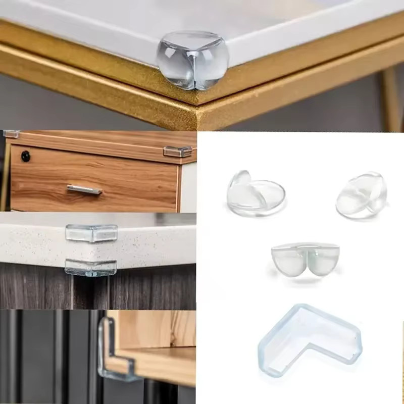 4er-Pack Transparente Eckenschutzhüllen für Kinder aus Silikon und PVC zur Sturzprävention - Bild 2