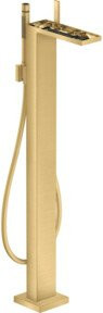 Hansgrohe Axor MyEdition Einhebelmischer für die Badewanne in gebürstetem Gold, bodenmontiert mit Schwenkauslauf - Bild 1